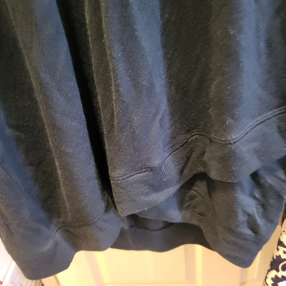 ATHLETA Criss Cross Sweatshirt Dress Navy Blue Size XS New!! - Picture 4 of 6